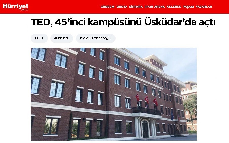 TED, 45’inci Kampüsünü Üsküdar’da Açtı