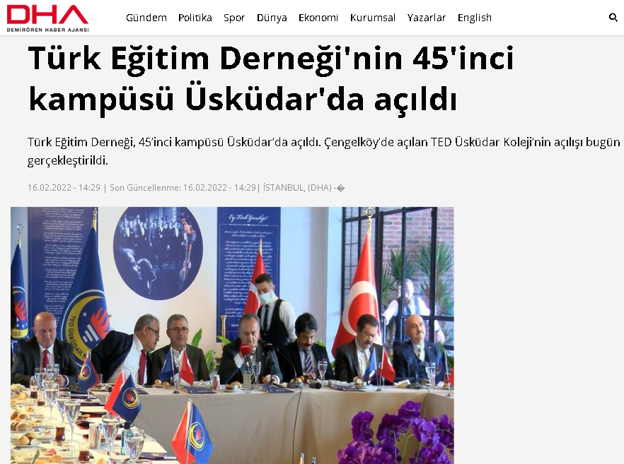 Türk Eğitim Derneği'nin 45'inci kampüsü Üsküdar'da Açıldı