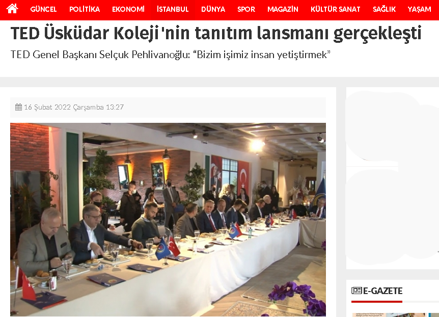 TED Üsküdar Koleji'nin Tanıtım Lansmanı Gerçekleşti